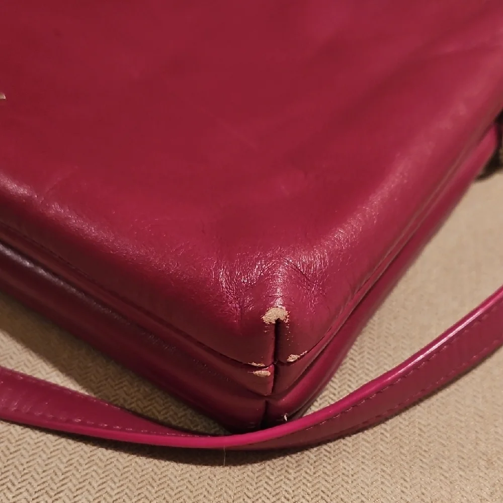 Coach Wine Leather Crossbody Bag - Picture 8 of 8